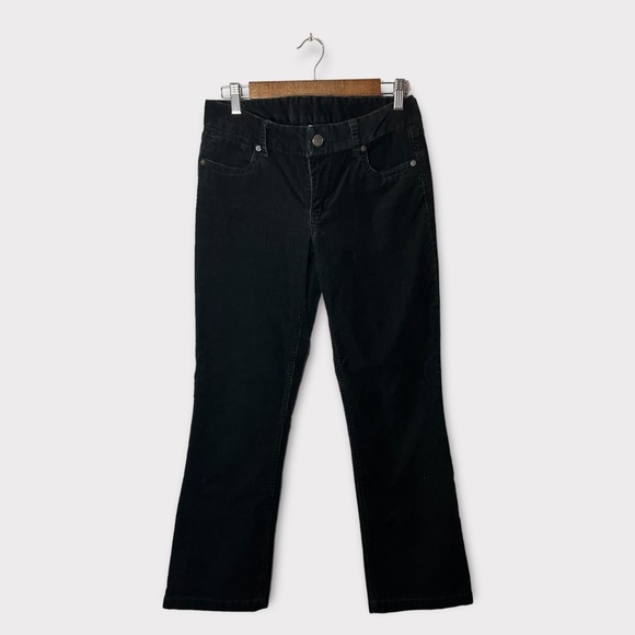 J. Crew Corduroy Favorite Fit pants black mid relaxed straight leg size 4S - Picture 3 of 7